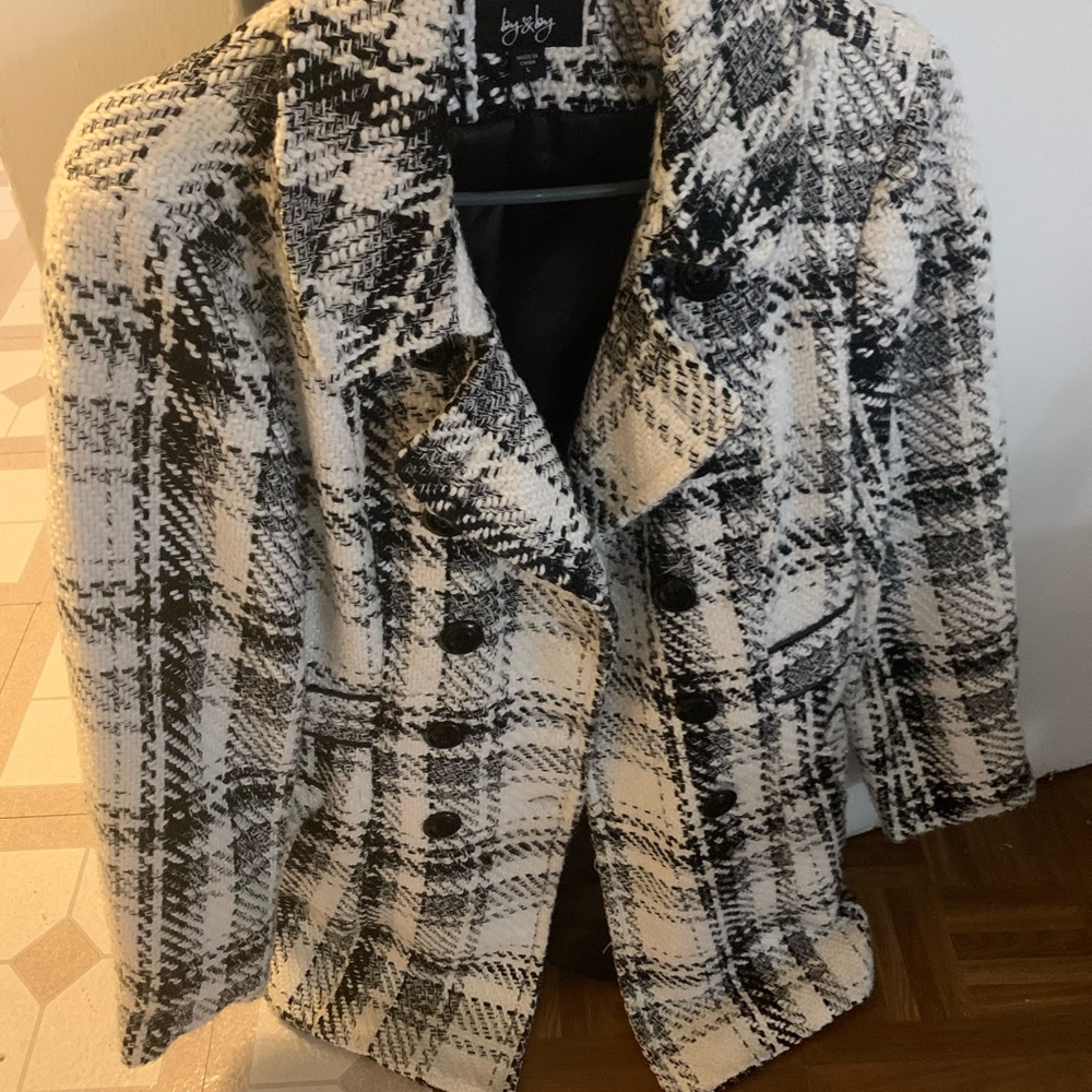 Black and white coat